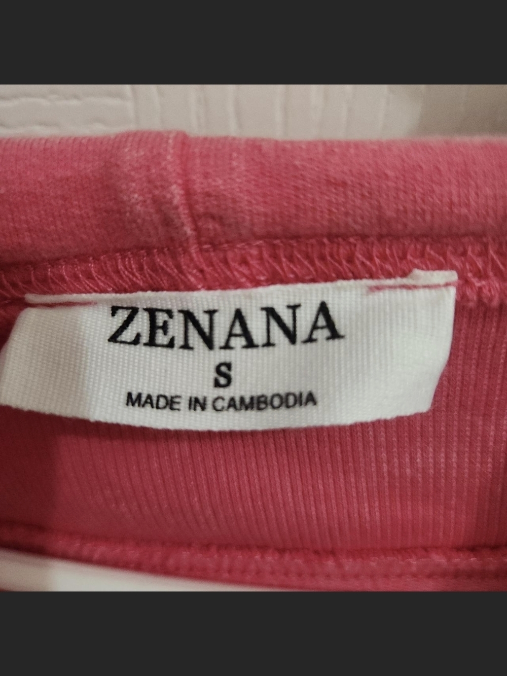 Zenana Hoodie Quarter-Zip Mineral Wash Pink Small Cotton Blend Oversized Pocket - Picture 3 of 4